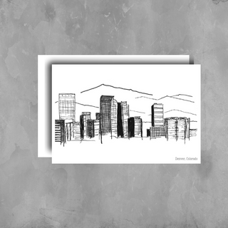 Mile High City Denver, Colorado Greeting Card - Roots & Wings Candles 