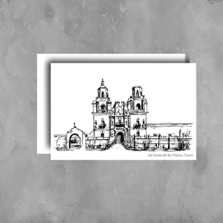 San Xavier del Bac Mission Tucson, Arizona Greeting Card - Roots & Wings Candles 
