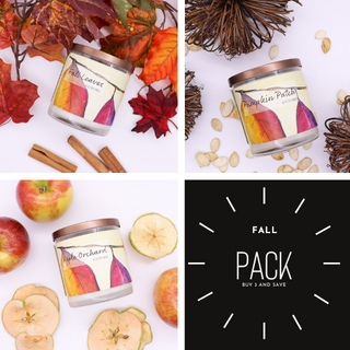 Fall Candle 3-Pack: Scented Soy Candles - Roots & Wings Candles 