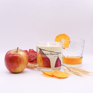 apple maple bourbon fall candle roots and wings