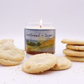 shortbread and sugar cookie candle with cookies