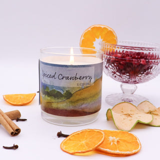spiced cranberry apple and orange winter candle