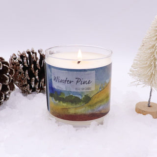 winter pine soy candle