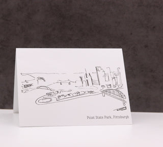 Point State Park Pittsburgh PA Greeting Card Set - Roots & Wings Candles 