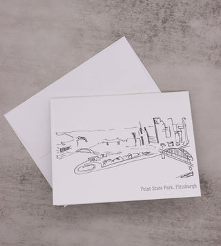 Point State Park Pittsburgh PA Greeting Card Set - Roots & Wings Candles 