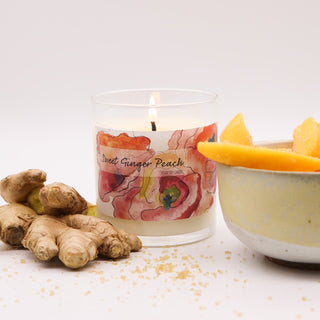 sweet ginger peach soy candle
