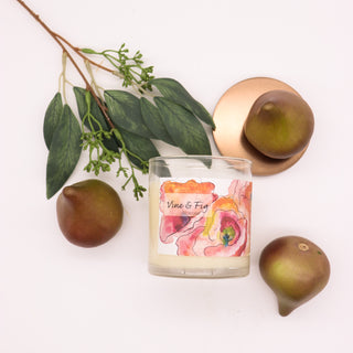 vine and fig scented soy candle