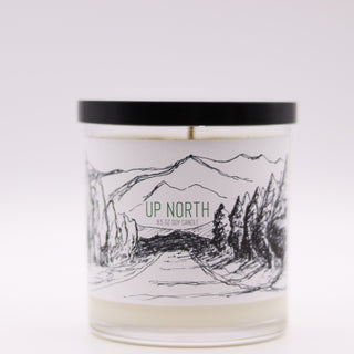 pine wood smoke scented soy candle