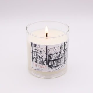 cinnamon pecan berry scented cabin candle