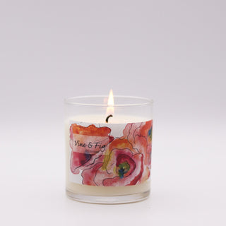 lit candle - vine and fig spring summer collection