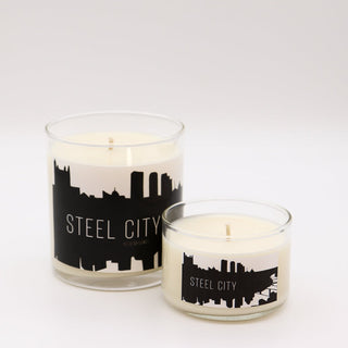 steel city candle regular and mini size