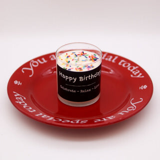 happy birthday candle on you are special today plate