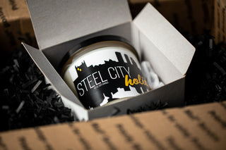 Steel City Holiday Candle: Holiday Candle Collection - Roots & Wings Candles 